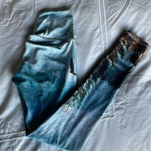 Nature scape printed leggings